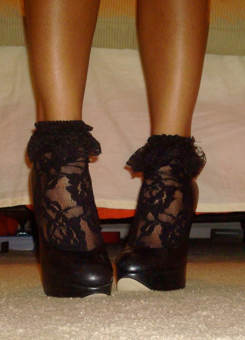 lace socks for heels