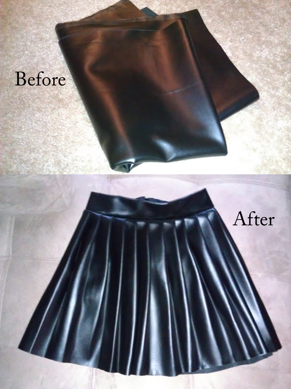 Can you iron on sale faux leather skirt