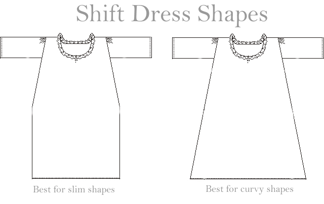 Shift dress 2024 body type